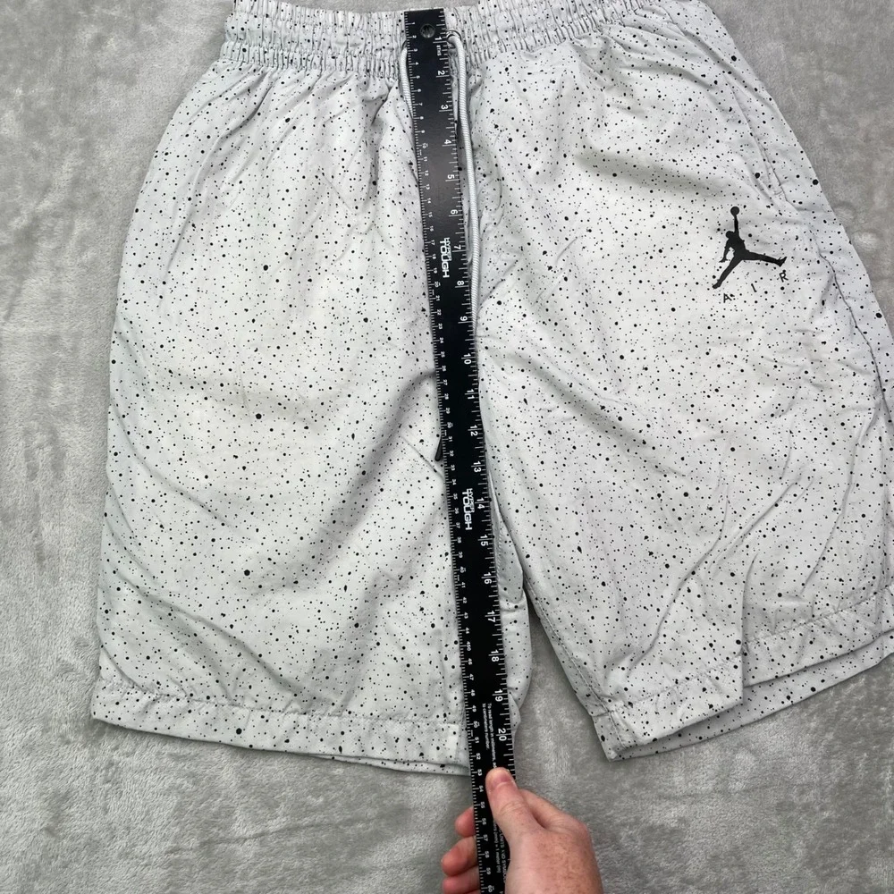 Jordan Jumpman Poolside Shorts Mens S White‎ Cement Speckle Nylon Mesh Lined 9